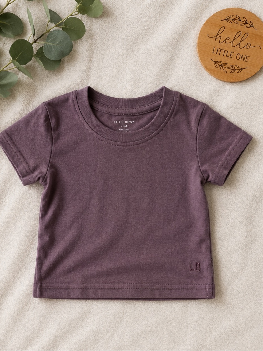 Little Bipsy Elevated Tee 0-3M Huckleberry Baby Shirt NWT